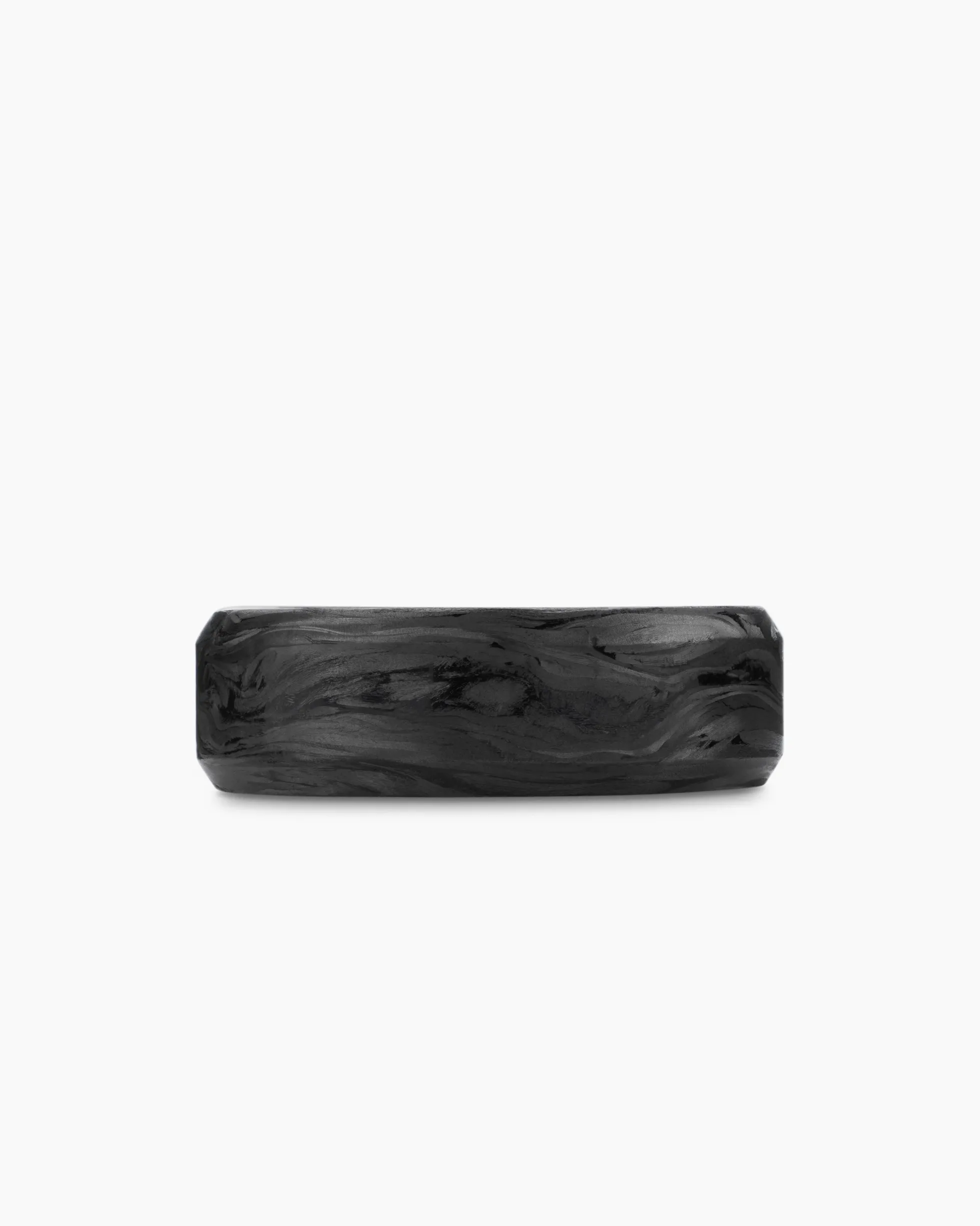 Streamline® Beveled Band Ring Sterling Silver with Forged Carbon, 8.5mm