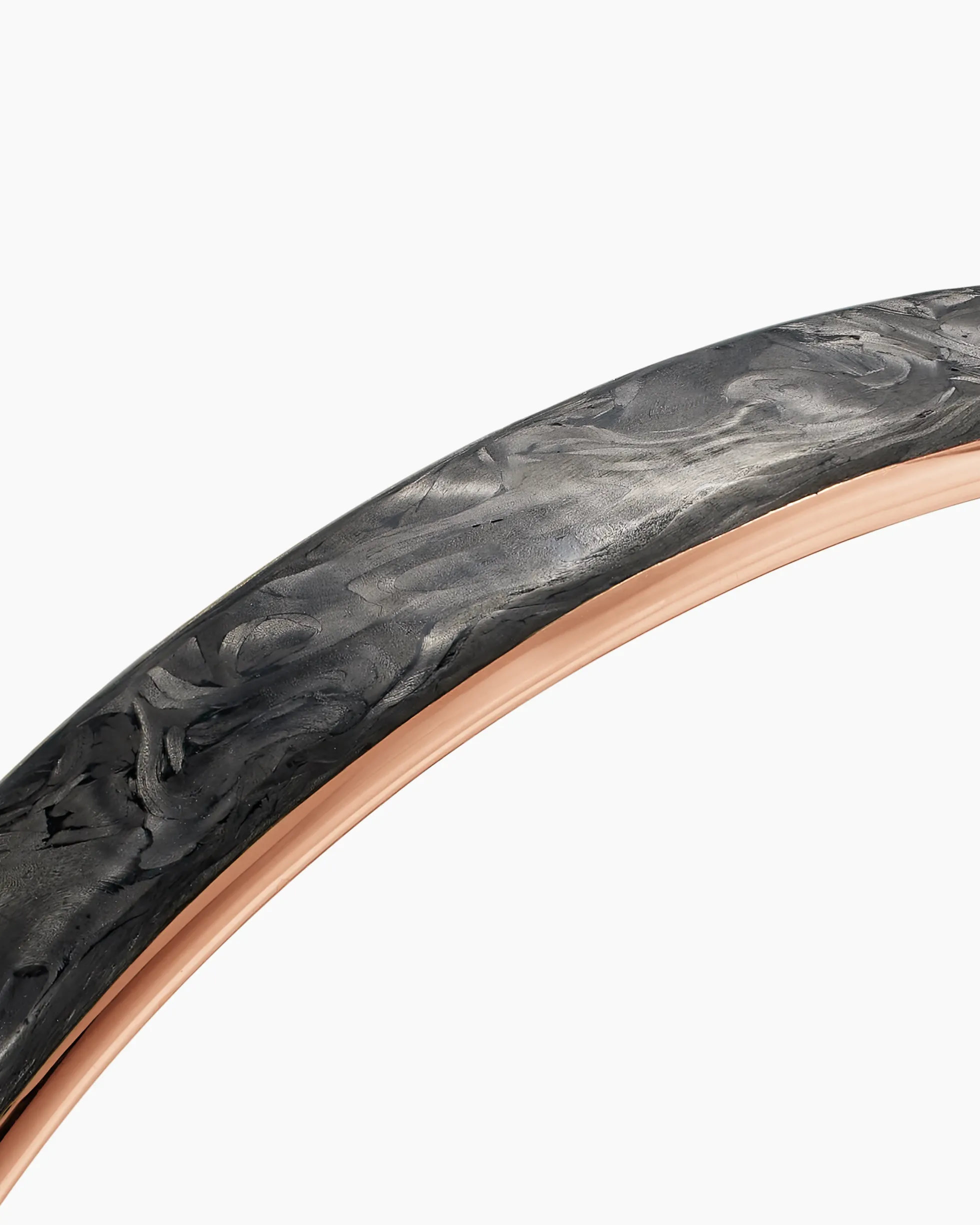 Streamline® Cuff Bracelet 18K Rose Gold with Forged Carbon, 9mm