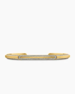 Streamline® Cuff Bracelet 18K Yellow Gold with Diamonds, 5.5mm