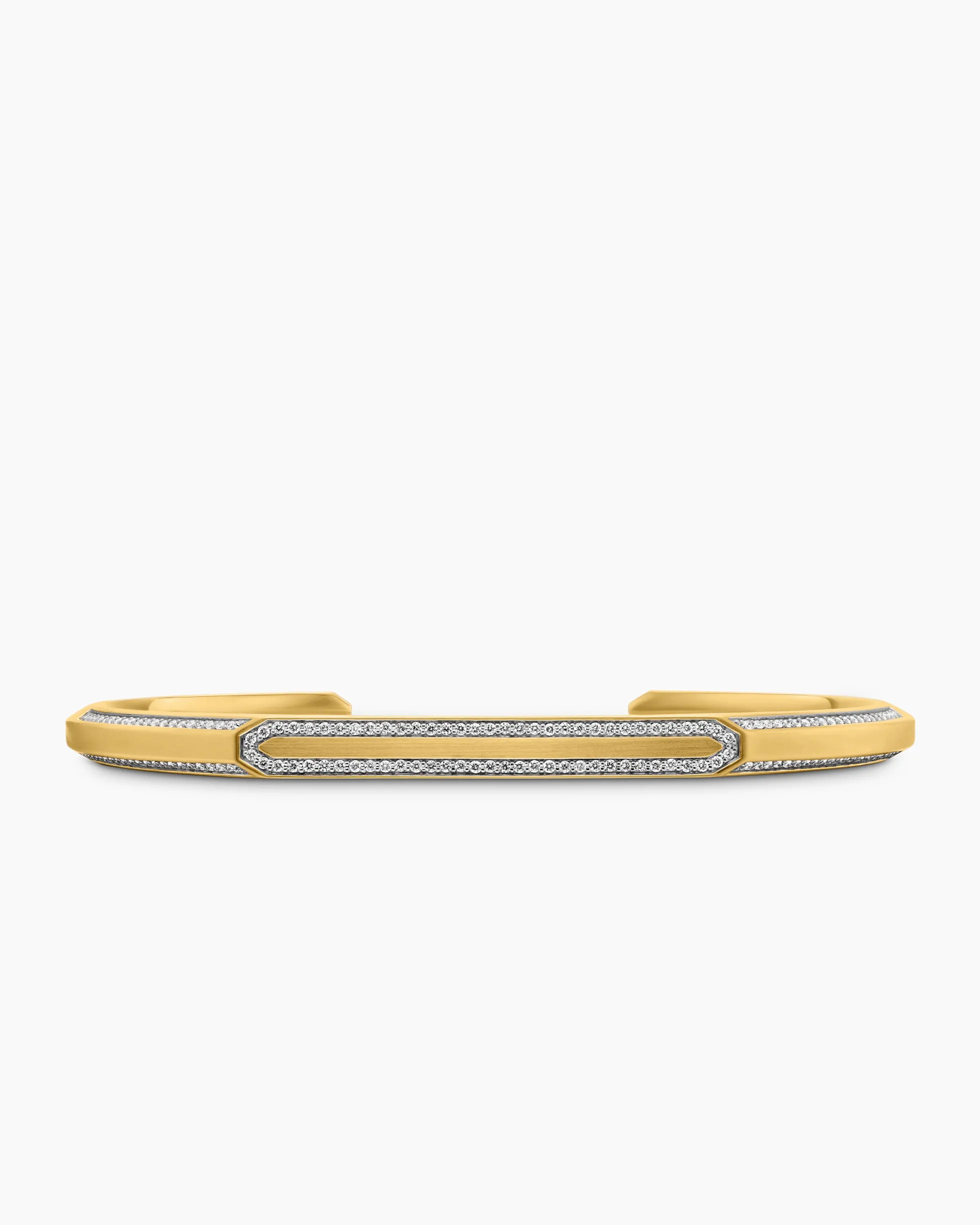 Streamline® Cuff Bracelet 18K Yellow Gold with Diamonds, 5.5mm