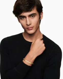 Streamline® Cuff Bracelet 18K Yellow Gold with Diamonds, 5.5mm