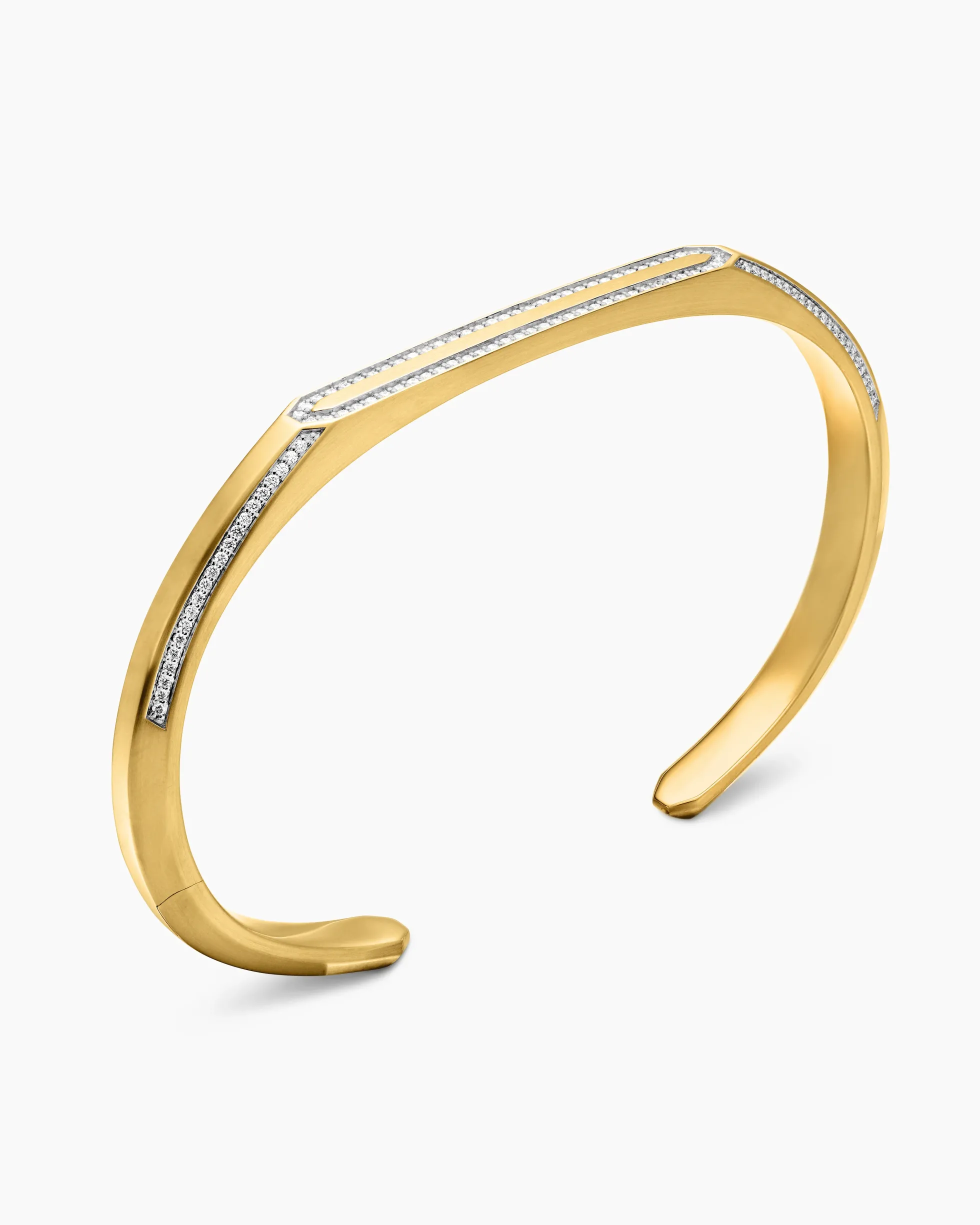 Streamline® Cuff Bracelet 18K Yellow Gold with Diamonds, 5.5mm