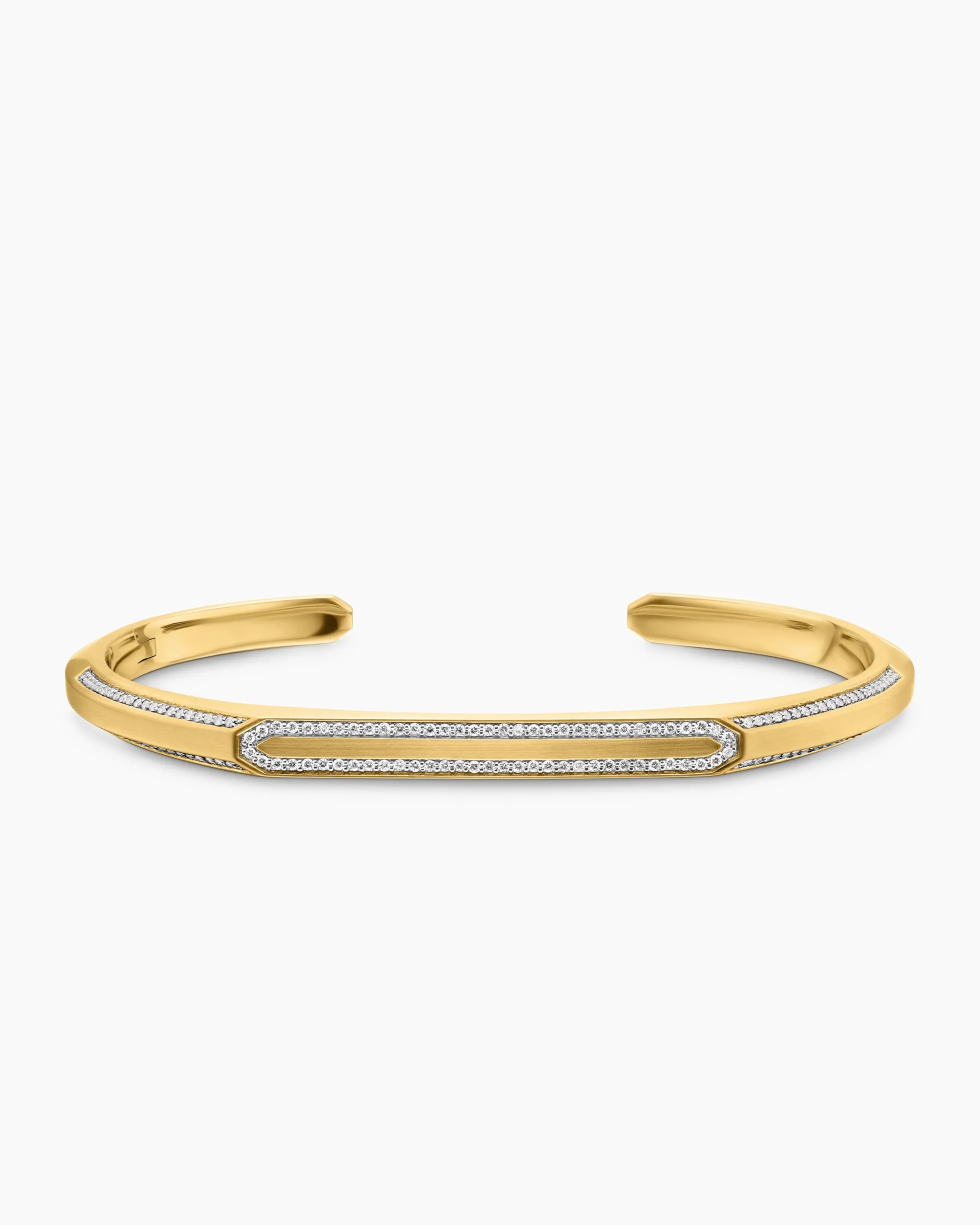 Streamline® Cuff Bracelet 18K Yellow Gold with Diamonds, 5.5mm