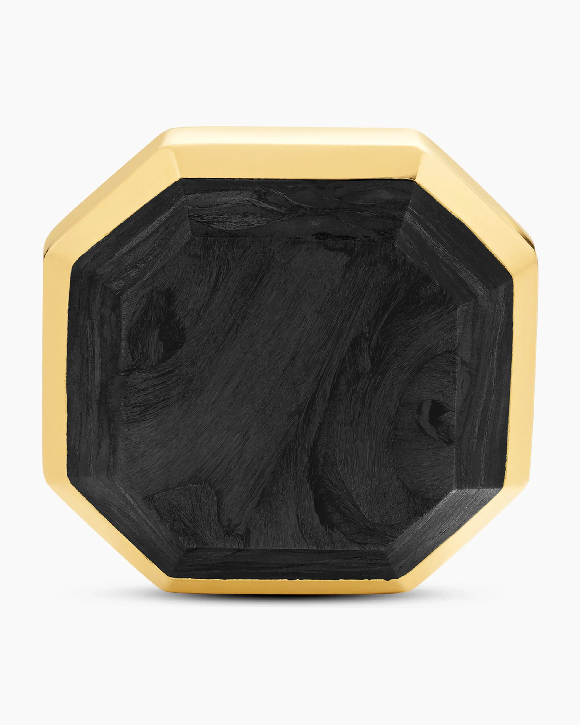 Streamline® Cufflinks 18K Yellow Gold with Forged Carbon, 15mm