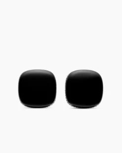 Streamline® Cushion Cufflinks Sterling Silver with Black Onyx, 17mm