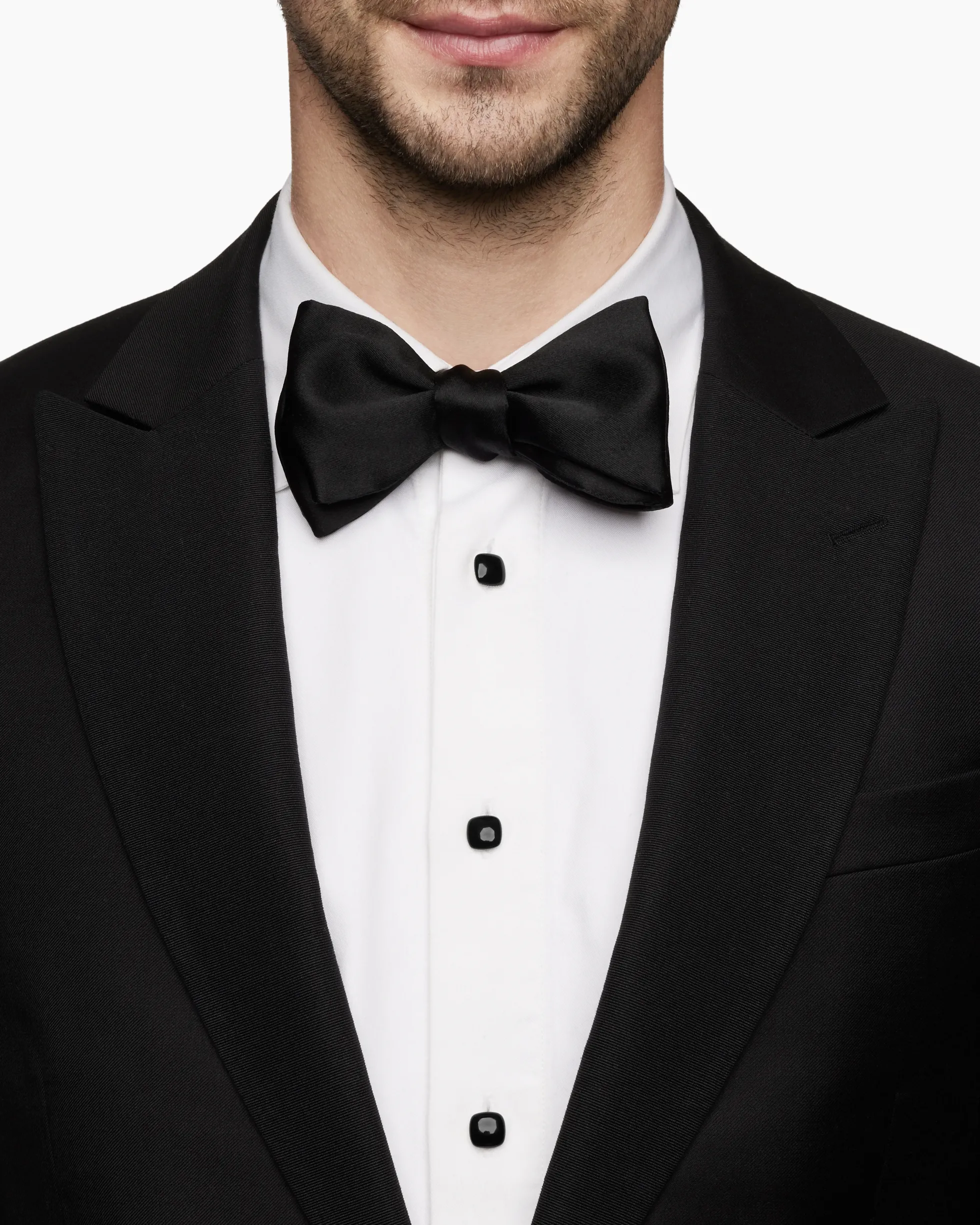 Streamline® Cushion Tuxedo Studs Sterling Silver with Black Onyx
