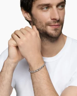 Streamline® Double Link Bracelet Sterling Silver, 8mm