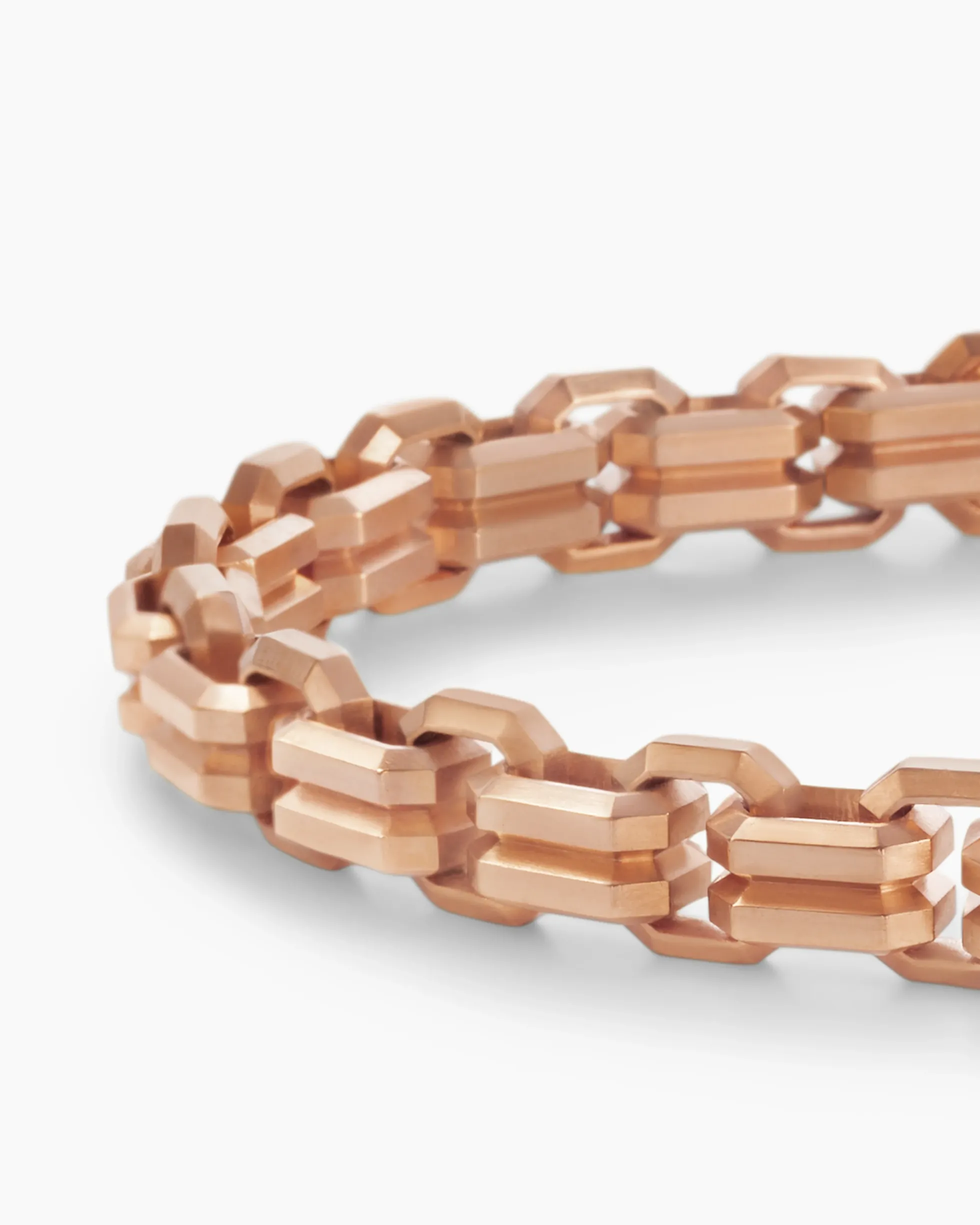 Streamline® Double Link Bracelet 18K Rose Gold, 8mm