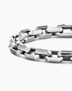 Streamline® Heirloom Chain Link Bracelet Sterling Silver with Diamonds, 7.5mm