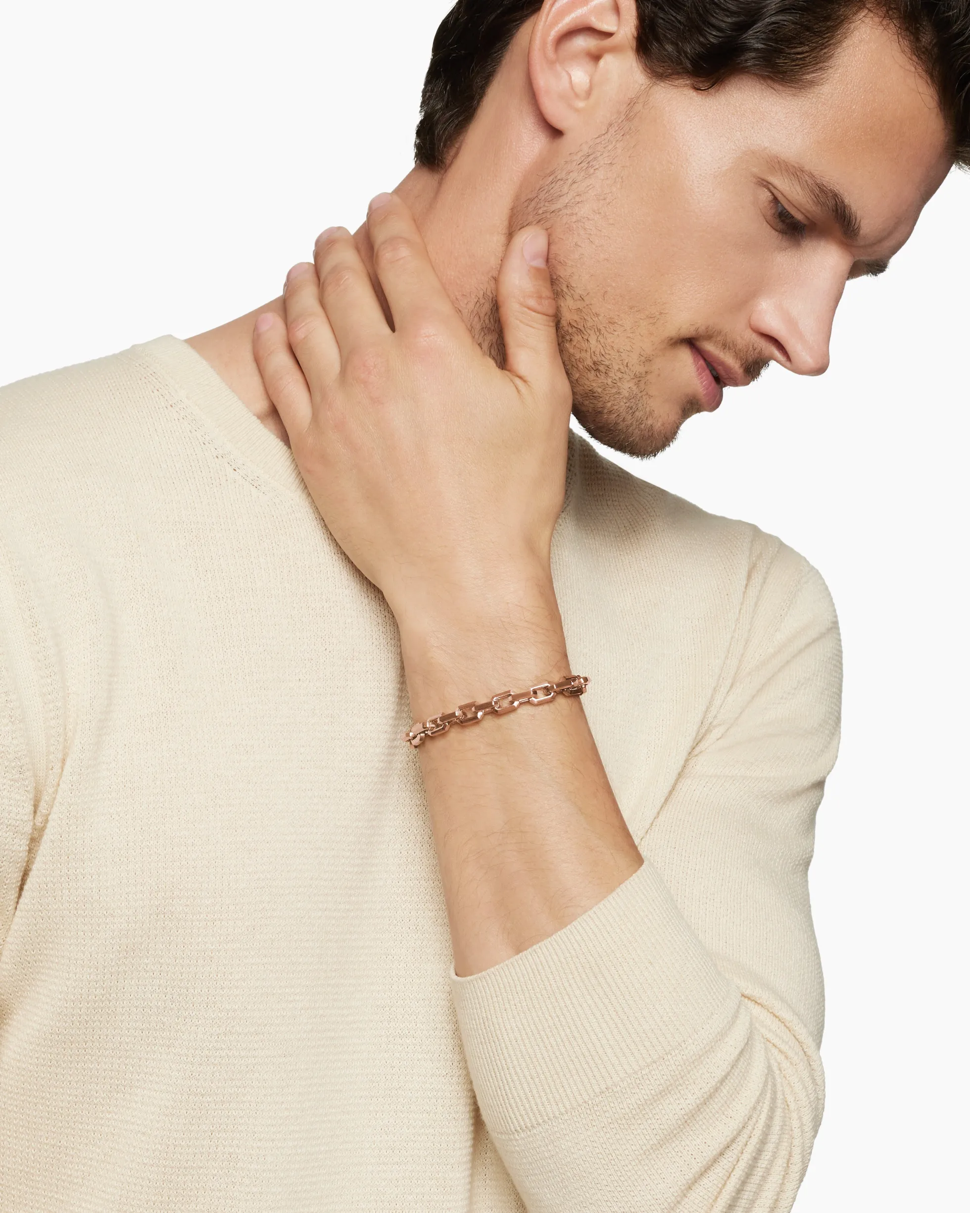 Streamline® Heirloom Chain Link Bracelet 18K Rose Gold, 7.5mm
