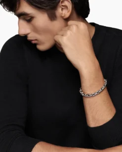 Streamline® Heirloom Chain Link Bracelet Platinum with Diamonds, 7.5mm