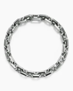Streamline® Heirloom Chain Link Bracelet Platinum with Diamonds, 7.5mm
