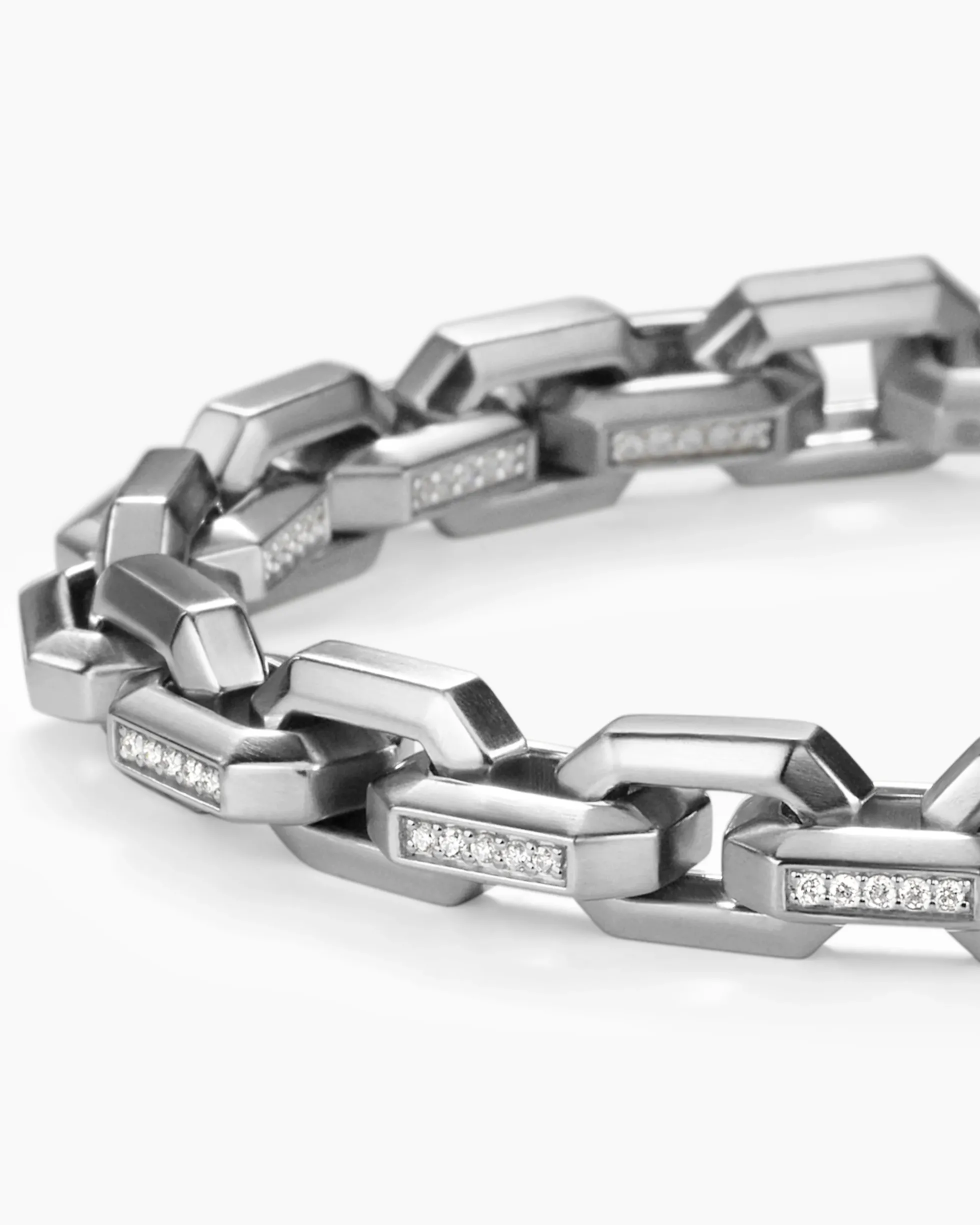 Streamline® Heirloom Chain Link Bracelet Platinum with Diamonds, 7.5mm