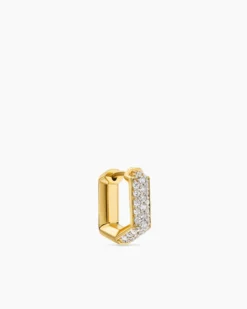 Streamline® Hoop Earring 18K Yellow Gold with Diamonds, 11.7mm