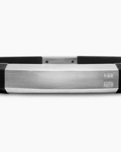 Streamline® ID Bracelet Black Rubber and Sterling Silver, 10mm