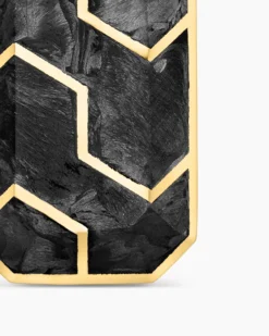 Streamline® Ingot Amulet 18K Yellow Gold with Forged Carbon, 43mm