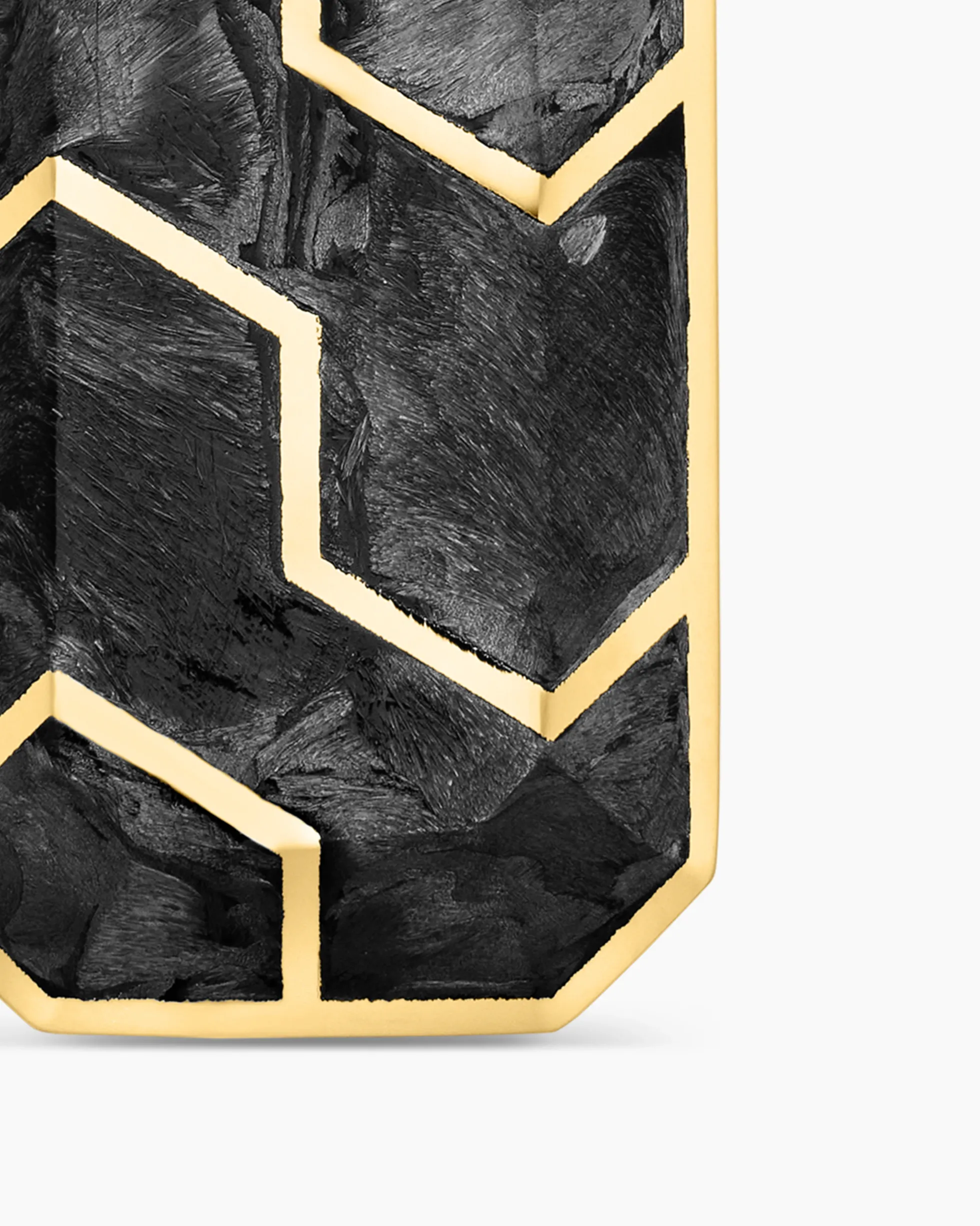 Streamline® Ingot Amulet 18K Yellow Gold with Forged Carbon, 43mm
