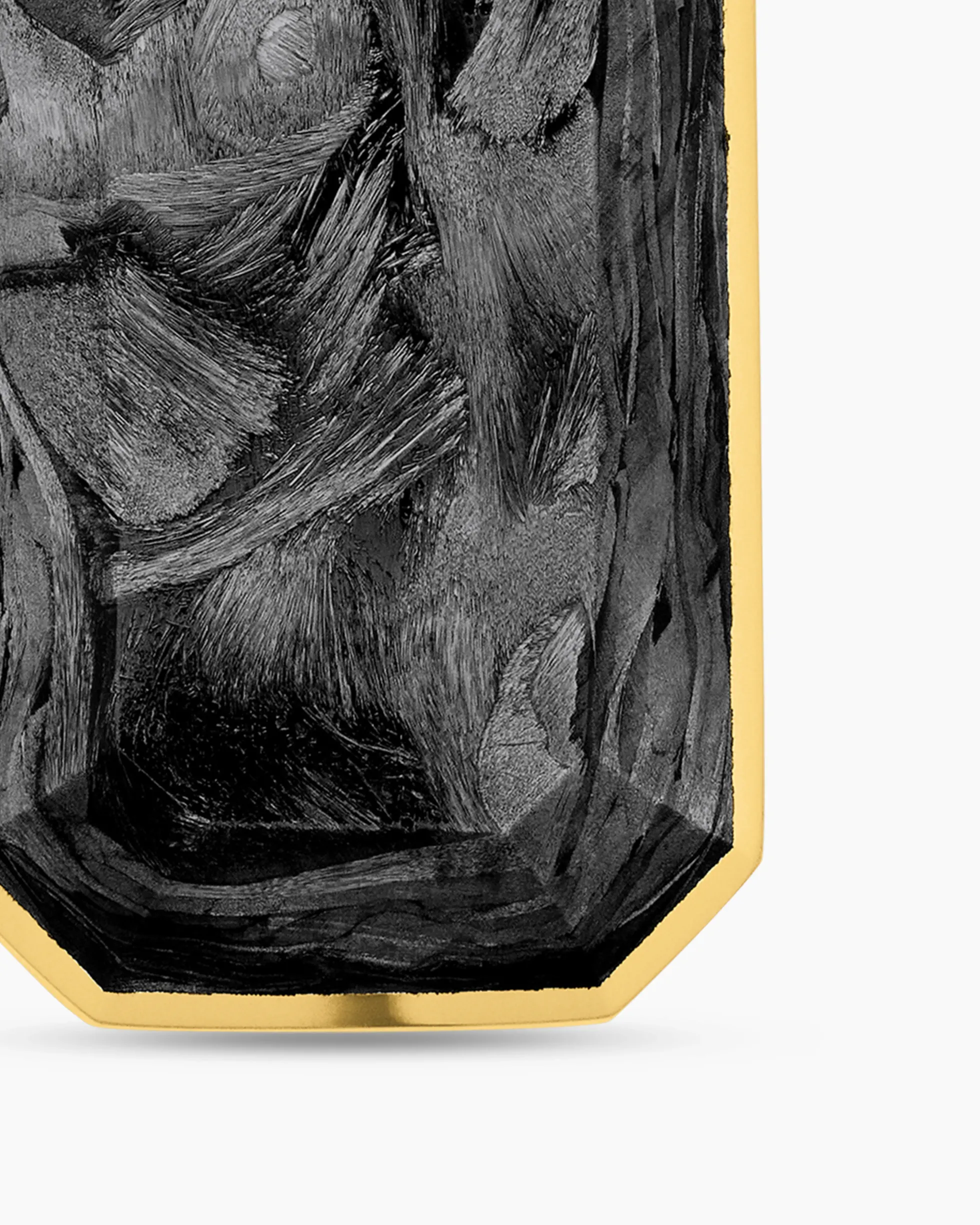 Streamline® Ingot Amulet 18K Yellow Gold with Forged Carbon, 43mm