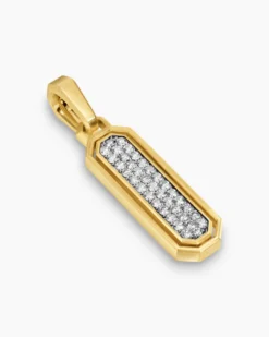 Streamline® Inlay Amulet 18K Yellow Gold with Black Onyx and Diamonds, 30.7mm