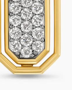 Streamline® Inlay Amulet 18K Yellow Gold with Black Onyx and Diamonds, 30.7mm