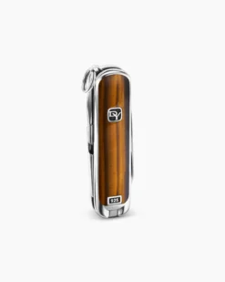 Streamline® Inlay Swiss Army® Knife Sterling Silver with Tiger’s Eye