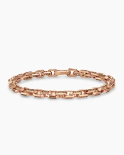 Streamline® Link Bracelet 18K Rose Gold with Cognac Diamonds, 5.5mm