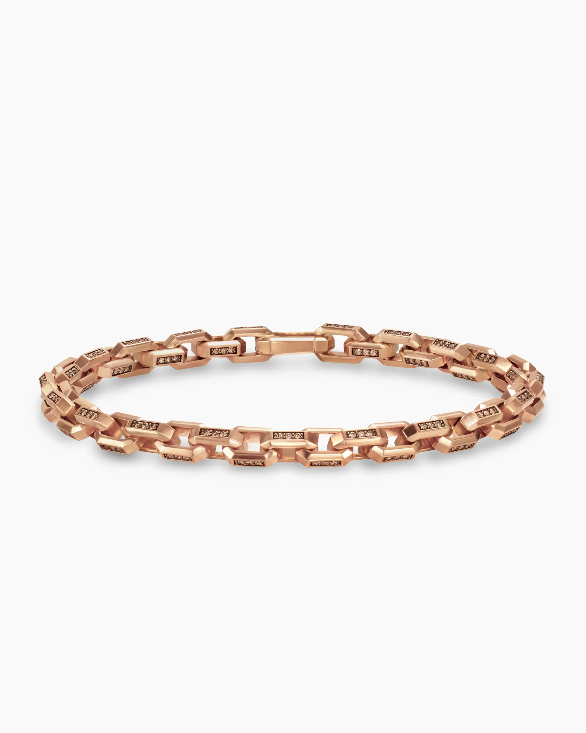 Streamline® Link Bracelet 18K Rose Gold with Cognac Diamonds, 5.5mm