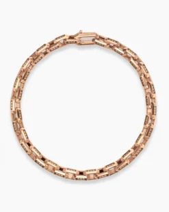 Streamline® Link Bracelet 18K Rose Gold with Cognac Diamonds, 5.5mm