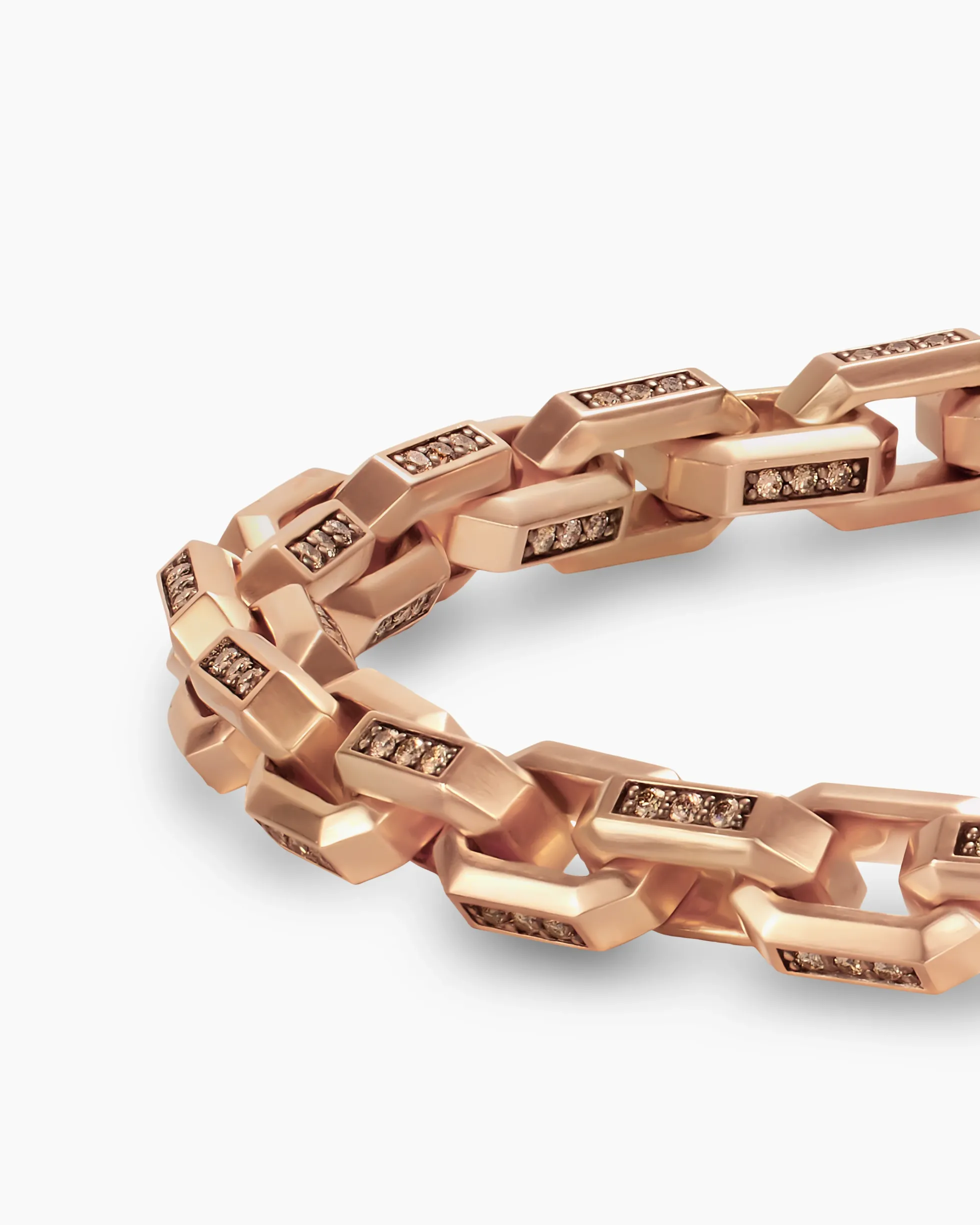 Streamline® Link Bracelet 18K Rose Gold with Cognac Diamonds, 5.5mm