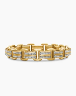 Streamline® Link Bracelet 18K Yellow Gold with Diamonds, 7.5mm