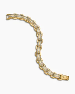 Streamline® Link Bracelet 18K Yellow Gold with Diamonds, 7.5mm