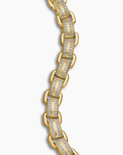 Streamline® Link Bracelet 18K Yellow Gold with Diamonds, 7.5mm