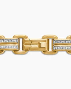 Streamline® Link Bracelet 18K Yellow Gold with Diamonds, 7.5mm