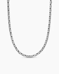 Streamline® Link Necklace Sterling Silver with Diamonds, 5.5mm