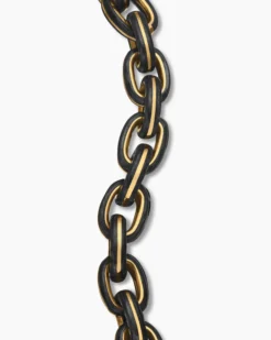 Streamline® Oval Link Bracelet 18K Yellow Gold with Forged Carbon, 8.5mm