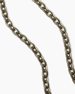 Streamline® Oval Link Necklace 18K Yellow Gold with Forged Carbon, 8.5mm