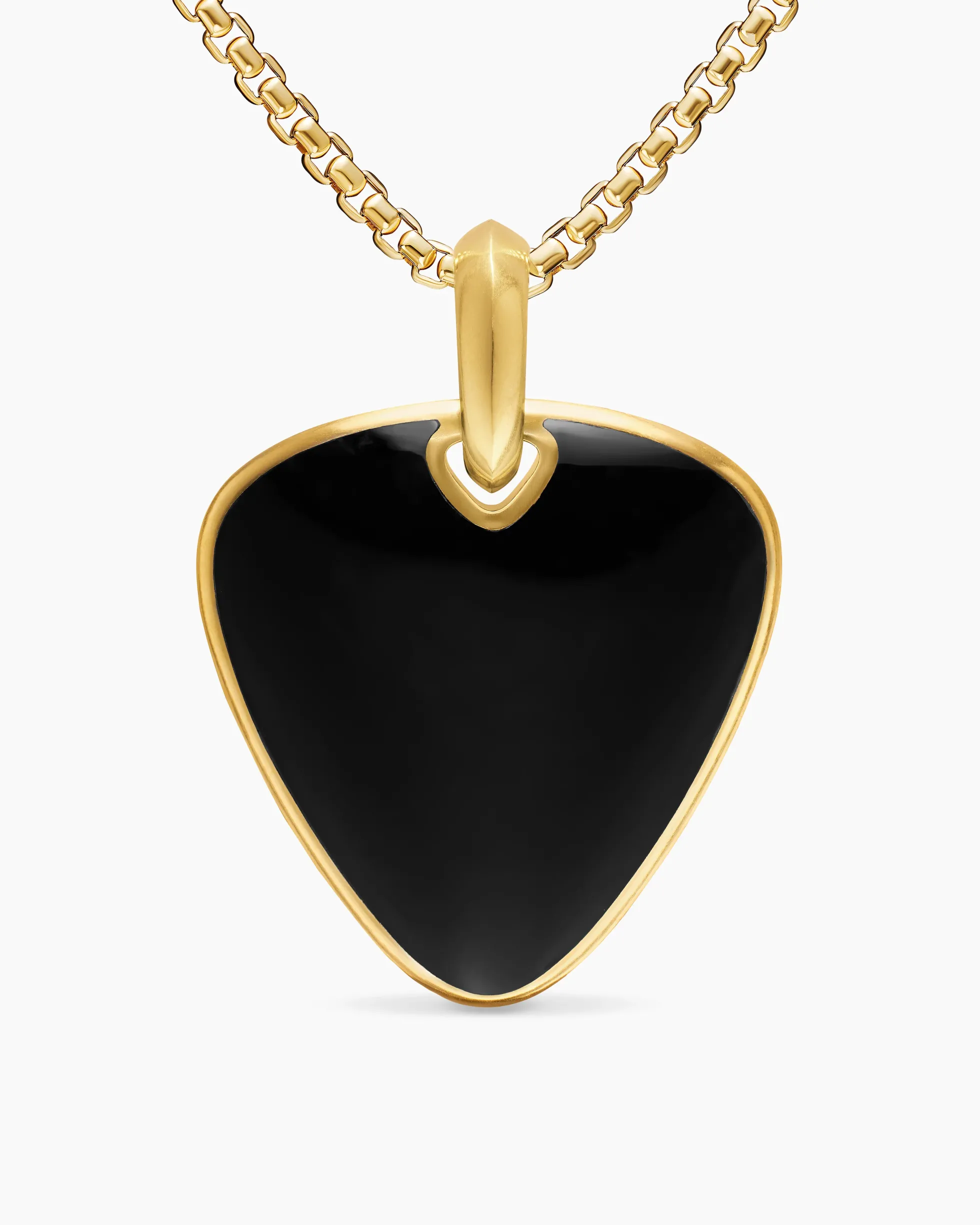 Streamline® Pick Amulet 18K Yellow Gold with Black Onyx, 31mm