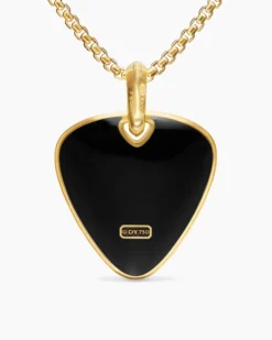 Streamline® Pick Amulet 18K Yellow Gold with Black Onyx, 31mm