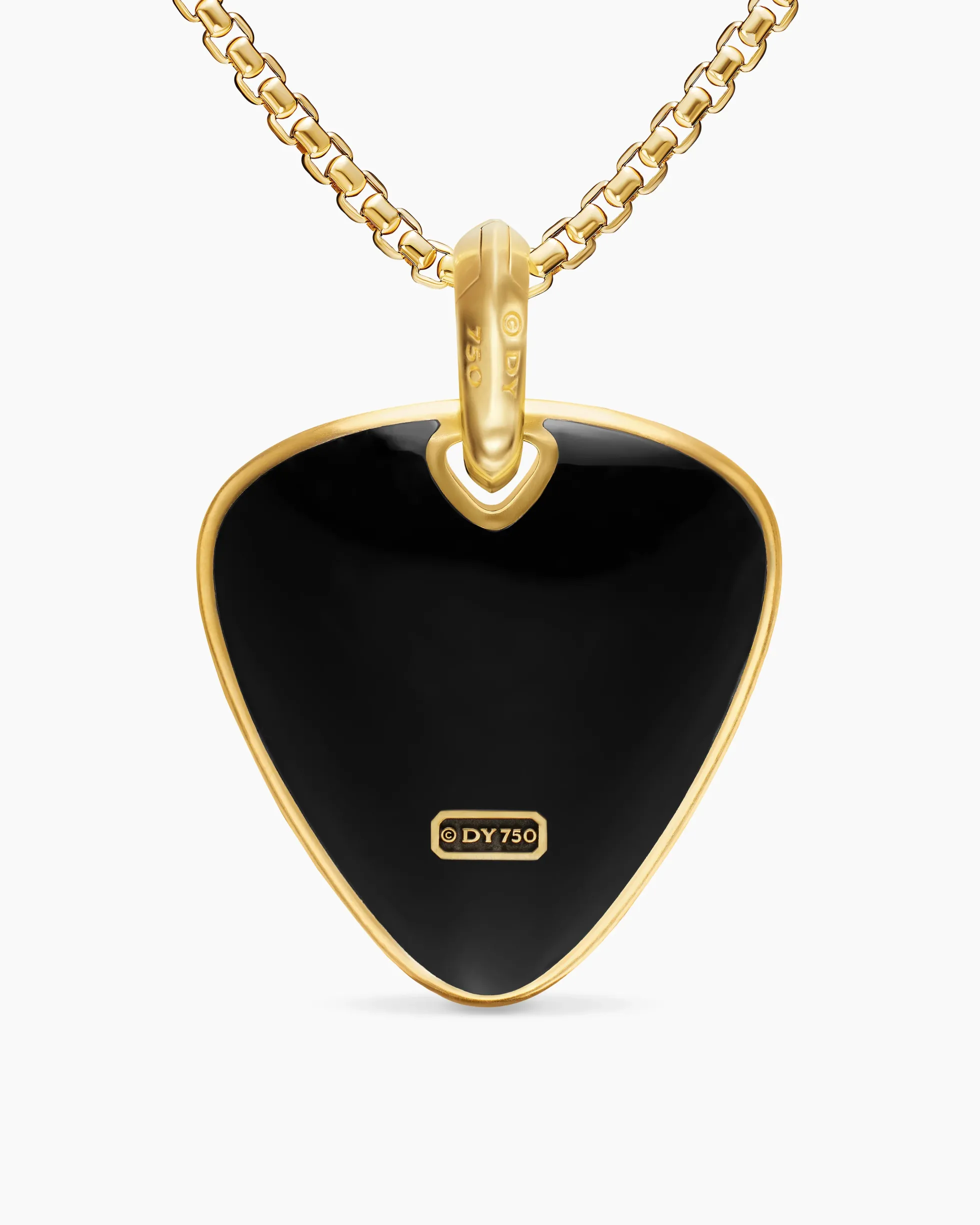 Streamline® Pick Amulet 18K Yellow Gold with Black Onyx, 31mm