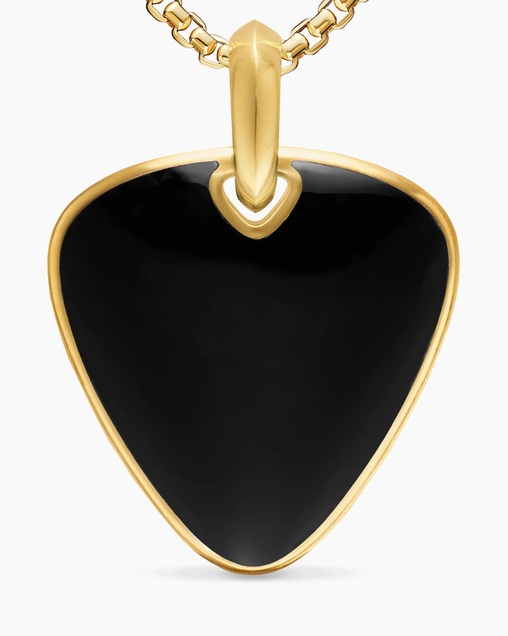 Streamline® Pick Amulet 18K Yellow Gold with Black Onyx, 31mm
