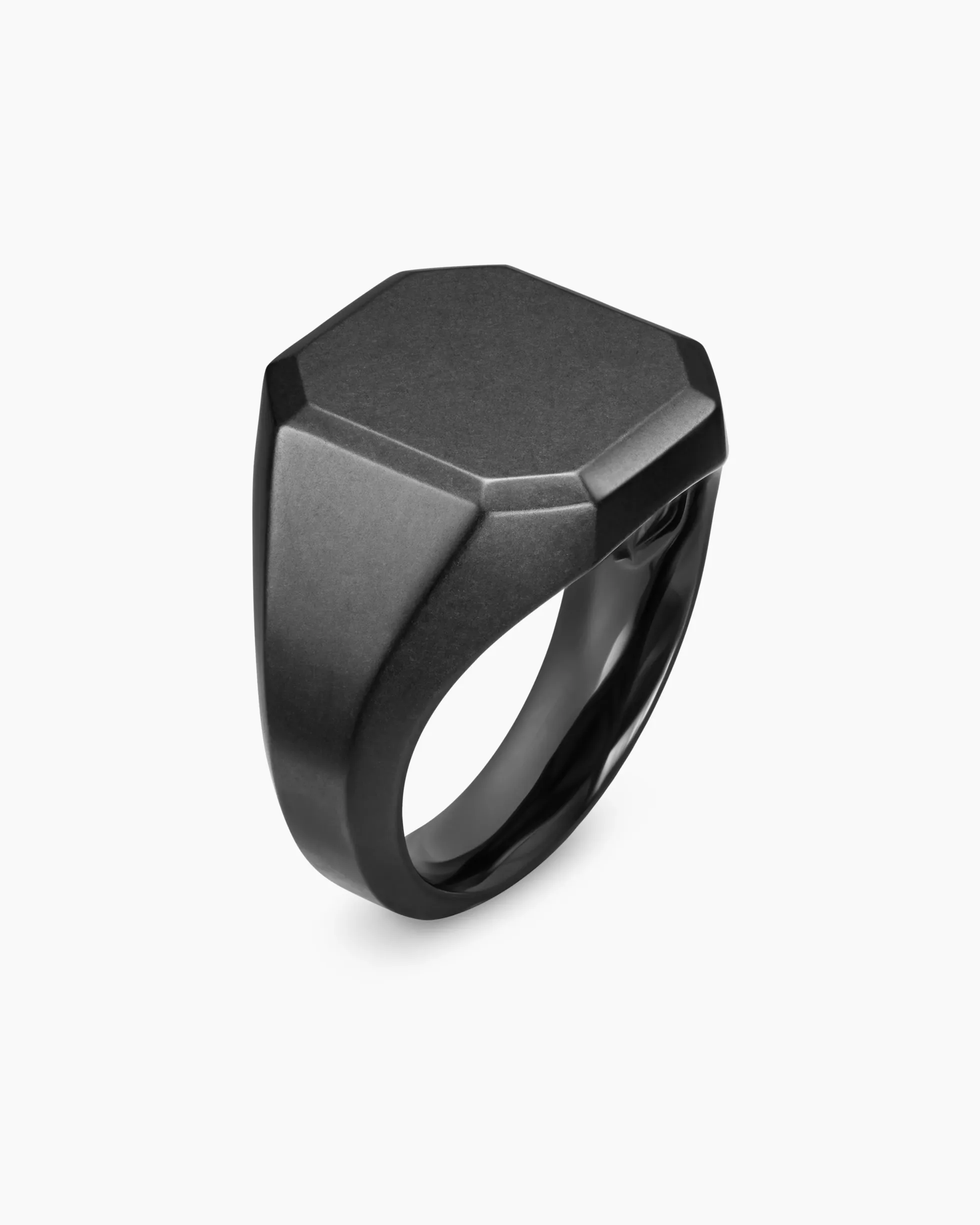 Streamline® Signet Ring Black Titanium, 18mm