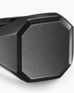 Streamline® Signet Ring Black Titanium, 18mm