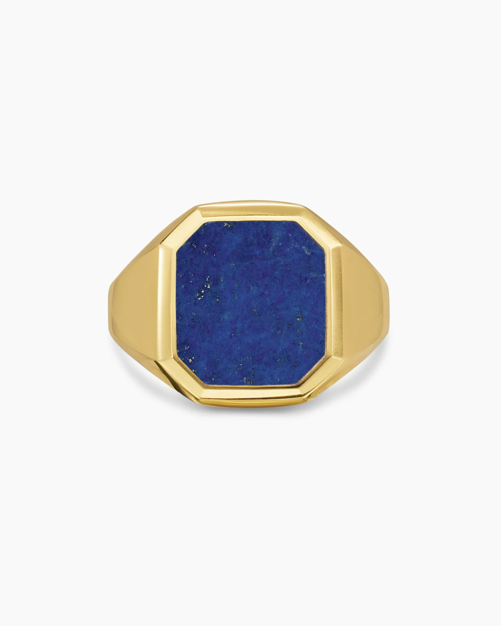 Streamline® Signet Ring 18K Yellow Gold with Lapis, 18mm