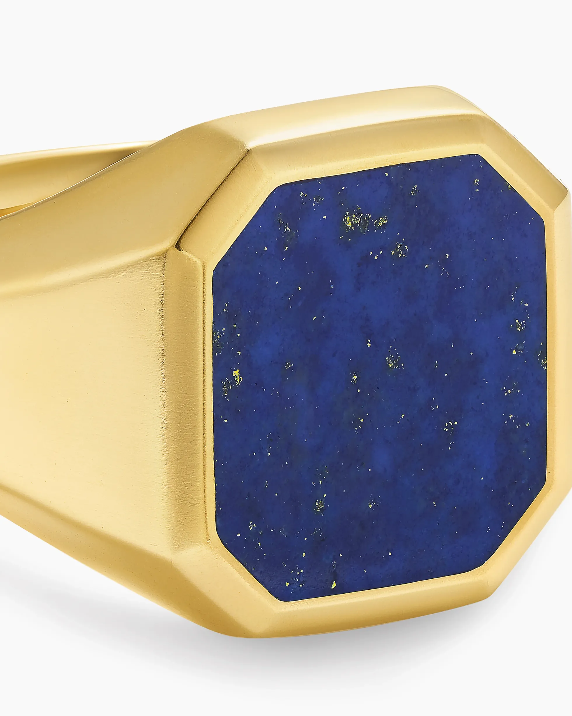Streamline® Signet Ring 18K Yellow Gold with Lapis, 18mm