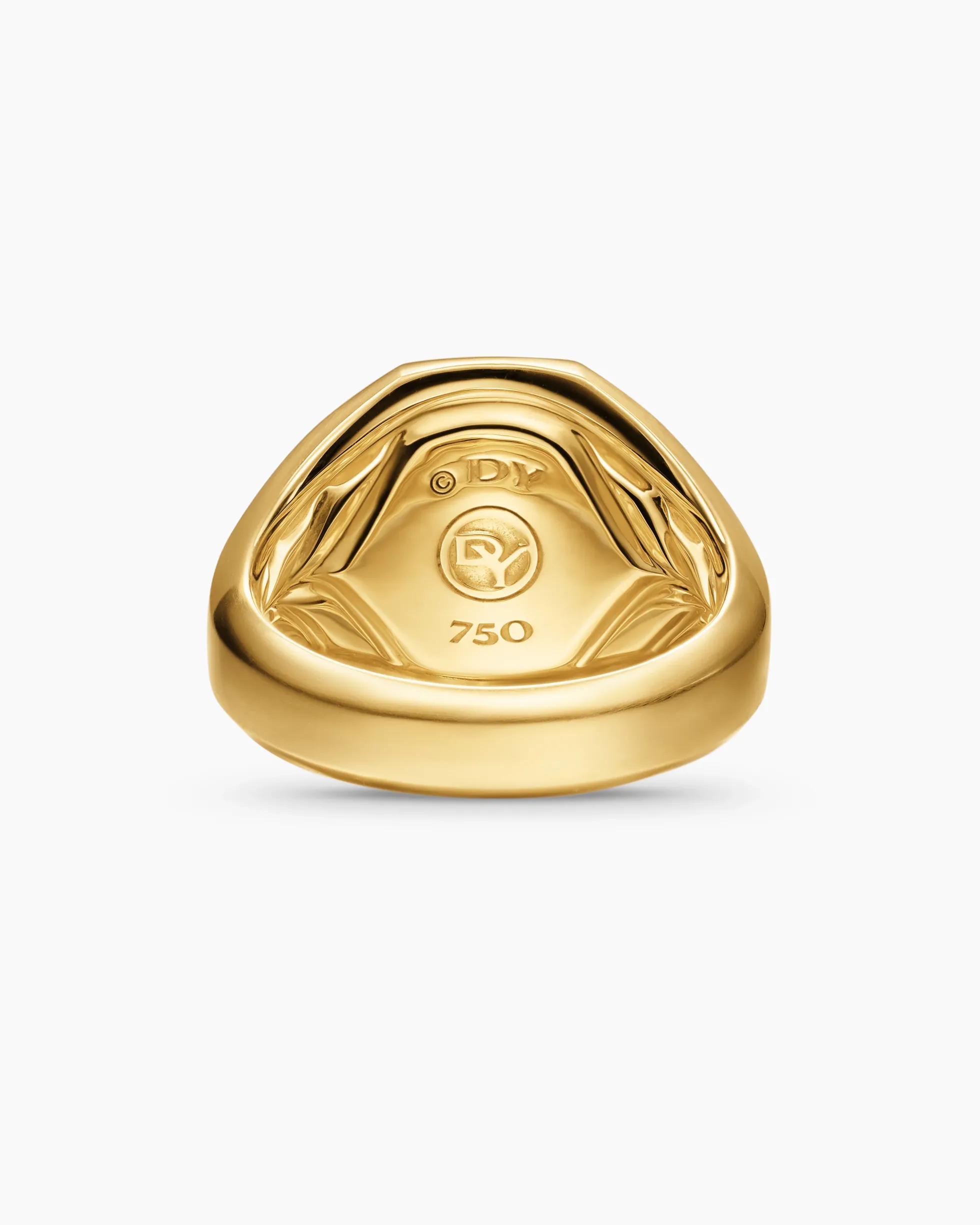 Streamline® Signet Ring 18K Yellow Gold with Lapis, 18mm