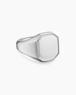 Streamline® Signet Ring Platinum, 18mm