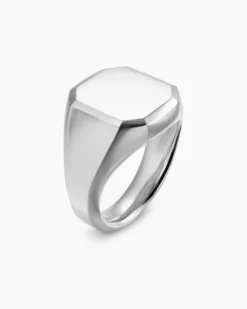 Streamline® Signet Ring Platinum, 18mm