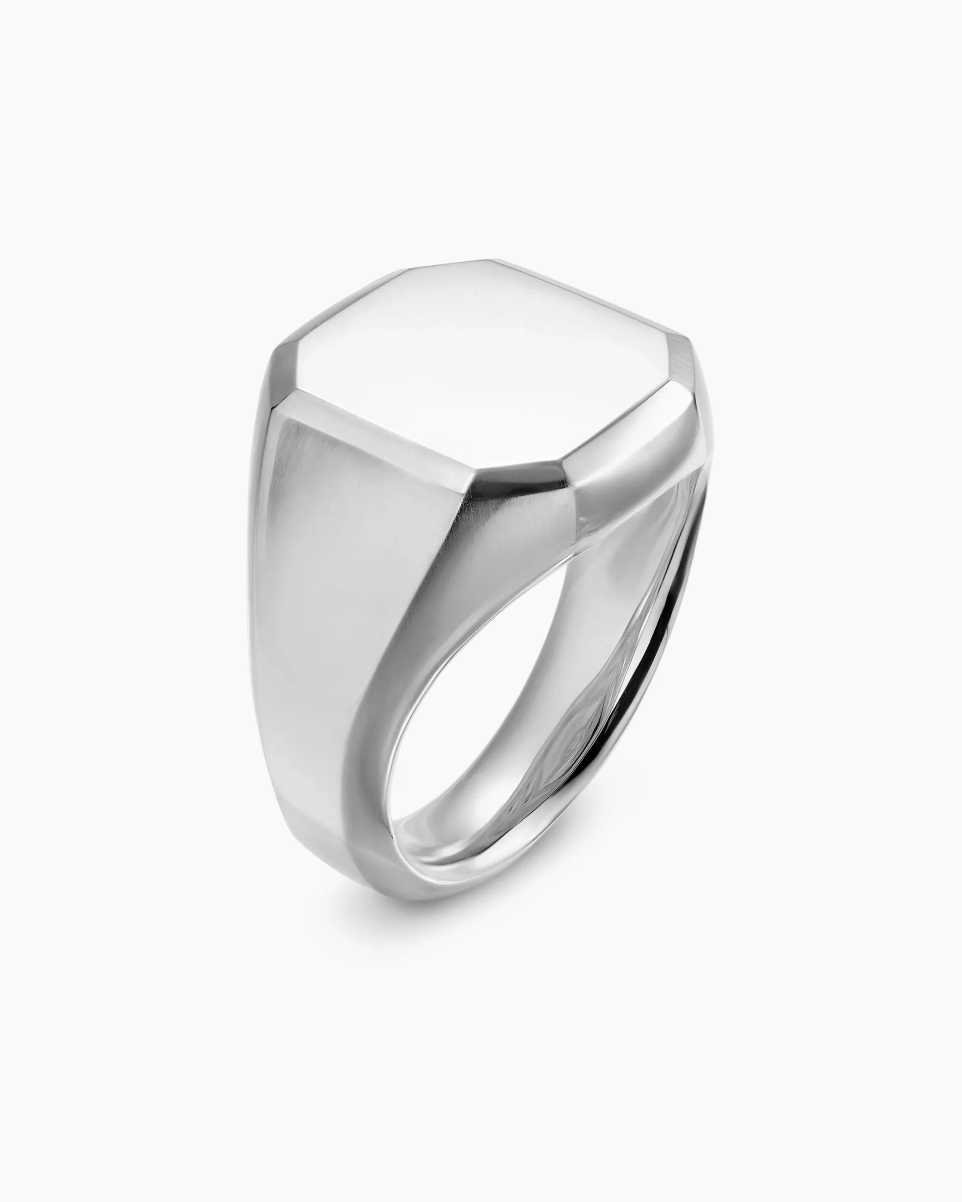 Streamline® Signet Ring Platinum, 18mm