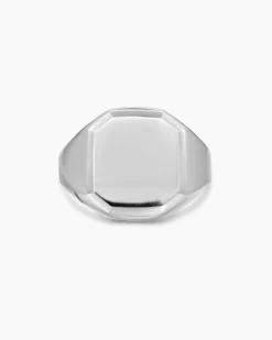 Streamline® Signet Ring Platinum, 18mm