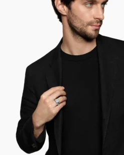 Streamline® Signet Ring Platinum, 14mm